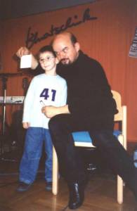 Roman, der j&uuml;ngste Bluatschink-Fan und Toni