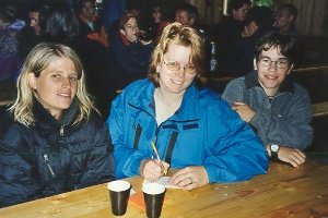 Schnell noch Adressen tauschen...