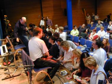 Toni und Peter in der Pause