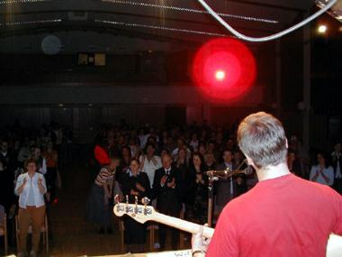 Blick &uuml;ber Peters Schulter ins Publikum