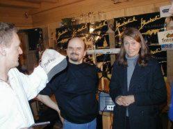 Toni vor einem Interview